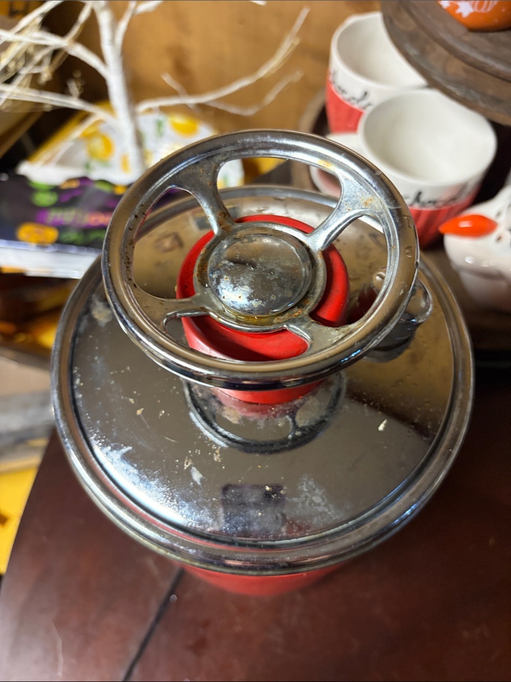 Vintage Red Fire Extinguisher Canister - Picture 5 of 8